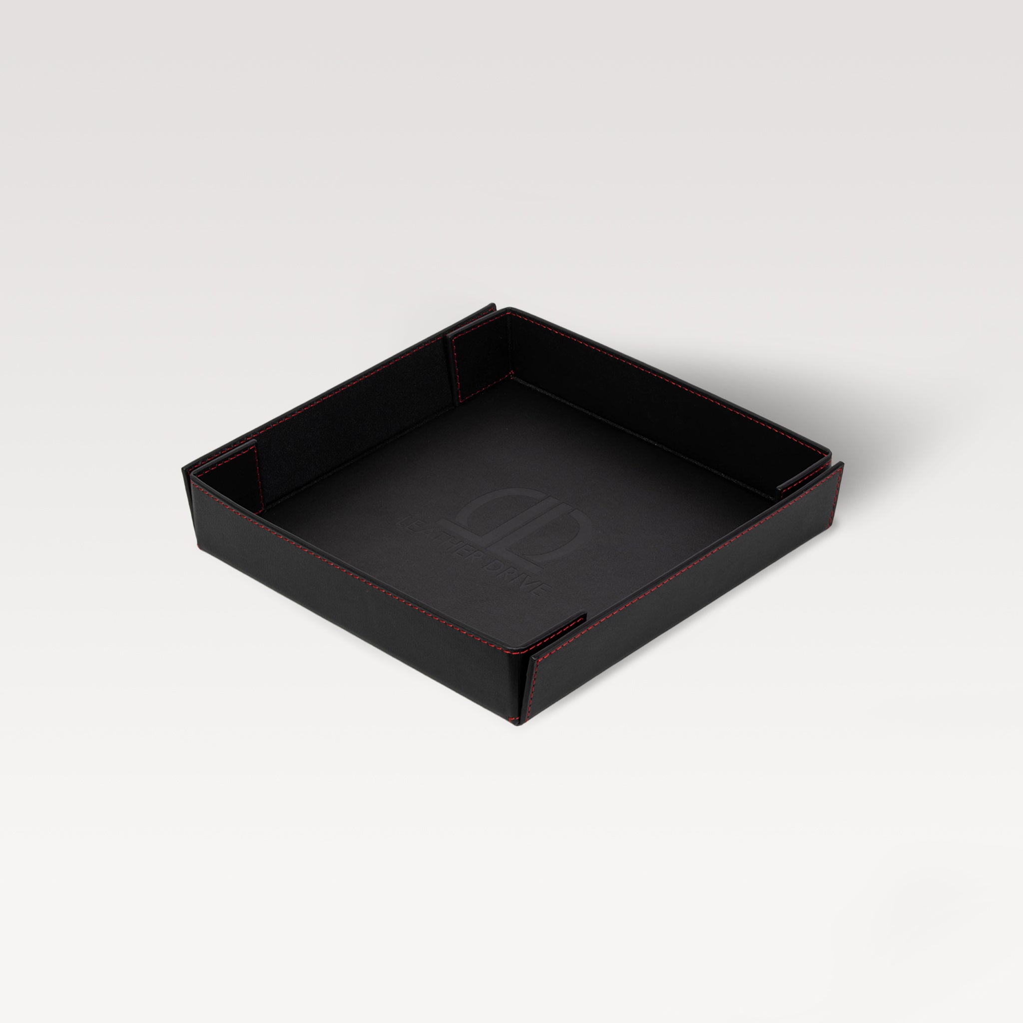 LEDERSCHALE | SCHWARZ ROT