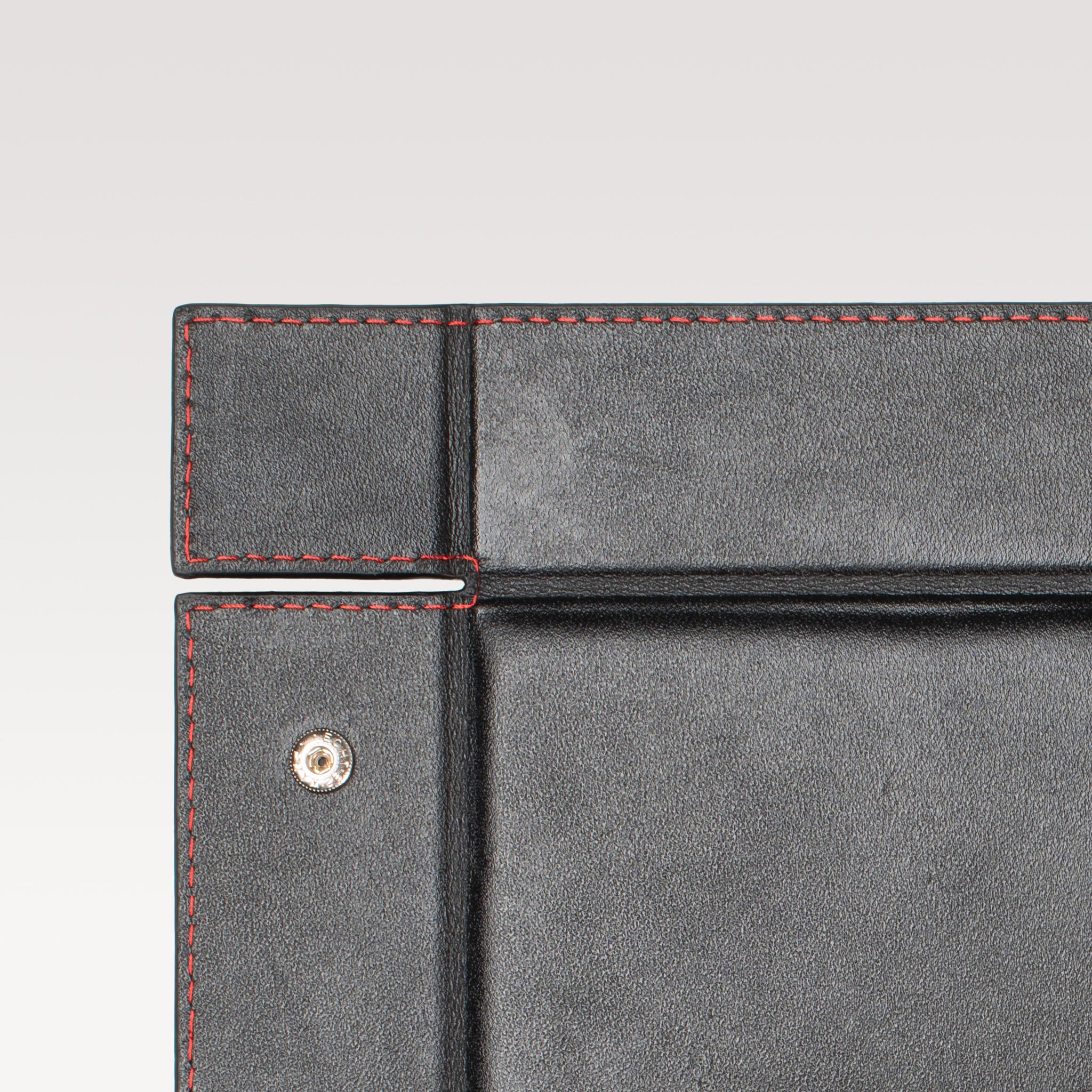 LEDERSCHALE | SCHWARZ ROT