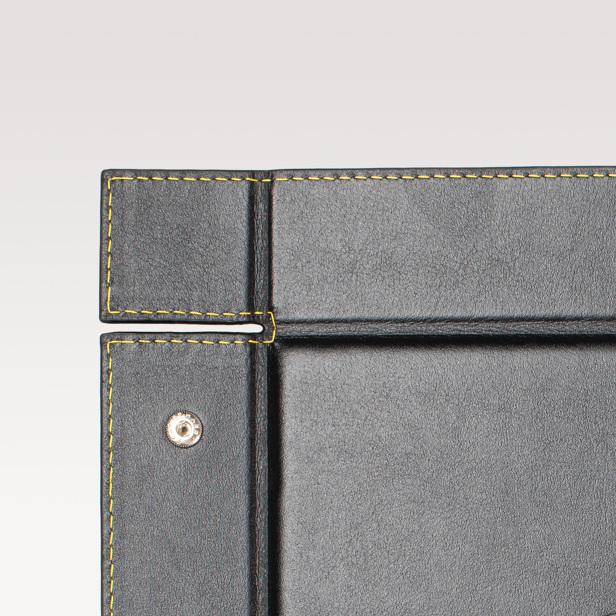 LEDERSCHALE | SCHWARZ GELB