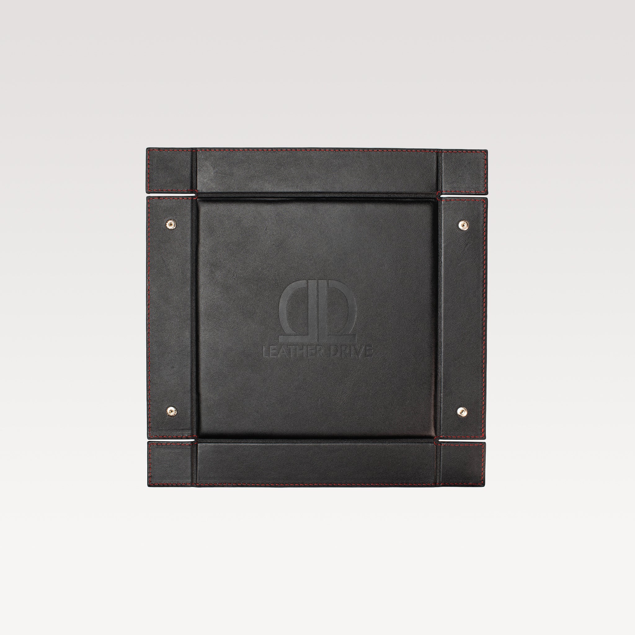 LEDERSCHALE | SCHWARZ ROT