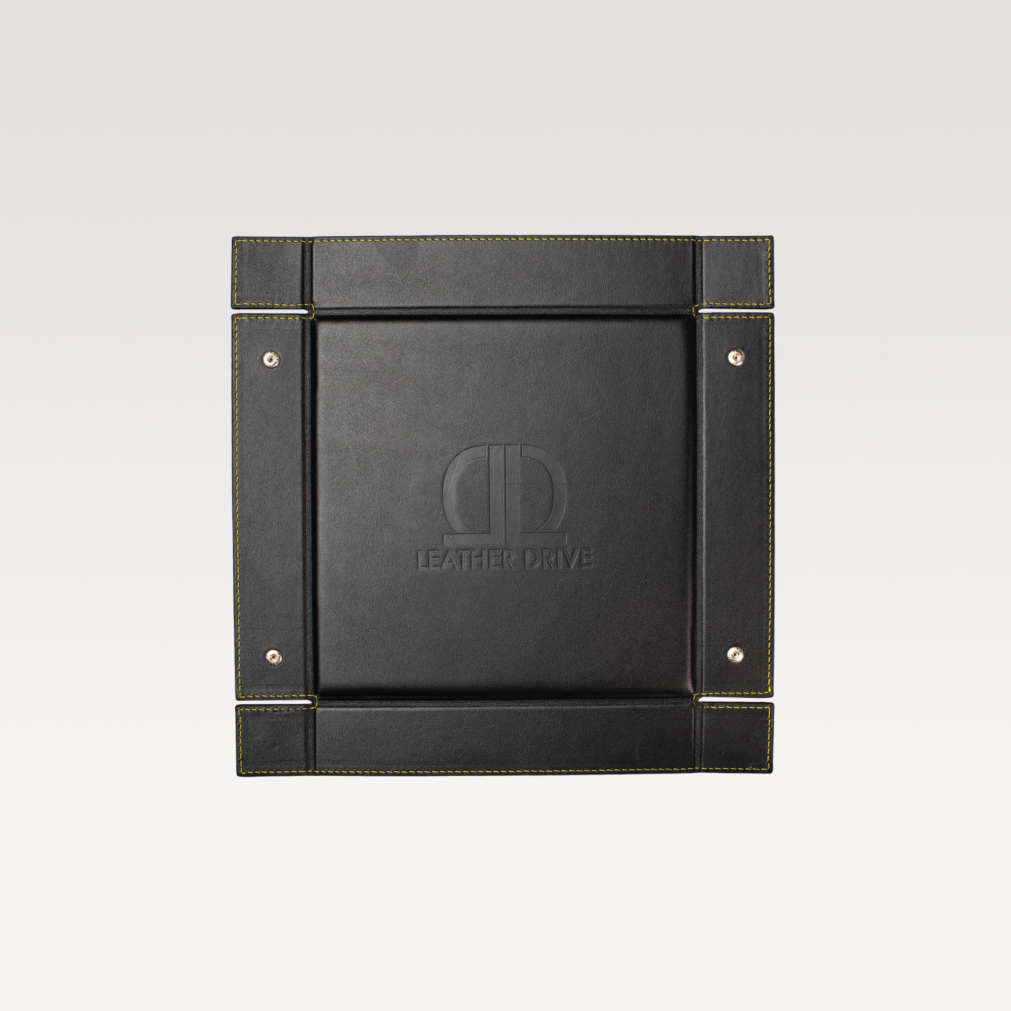 LEDERSCHALE | SCHWARZ GELB